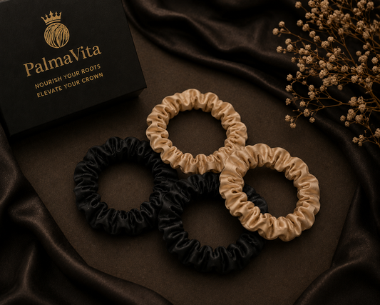 Satin Silk Scrunchies|Set of 4
